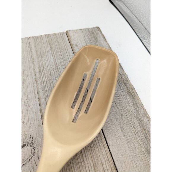 Vintage Foley #1 Almond Nylon Plastic Slotted Spoon 11" - Picture 2 of 8
